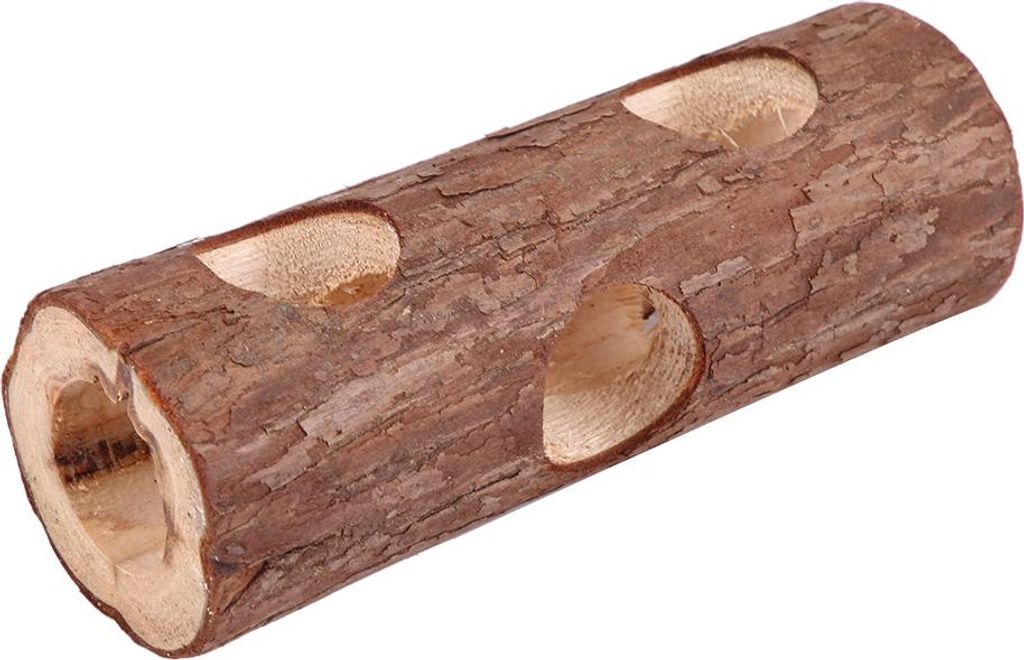 Hölzerne Tiertunnel -Übungsrohr Kaut Spielzeug für Kaninchen Frettchen Hamster Meerschweinchen (en)