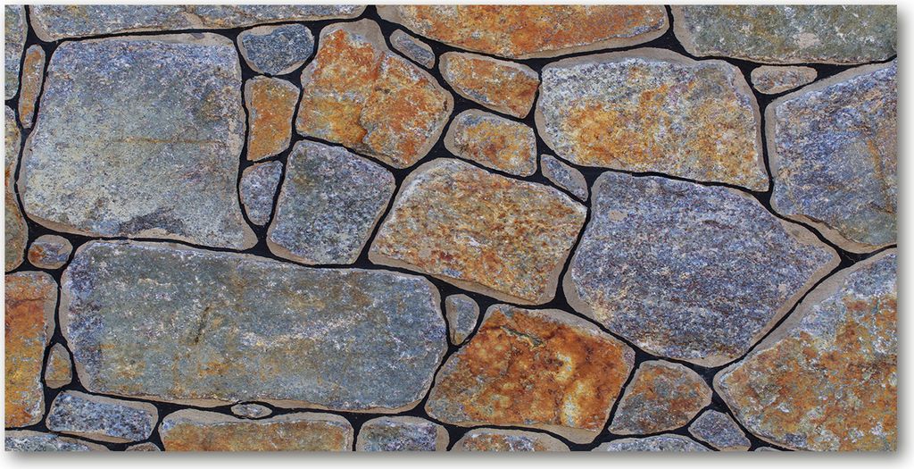 Tulup Glas-Bild -140x70- Wandkunst Dekorative Wand für Küche & Wohnzimmer - Sonstige - Steine - Grau
