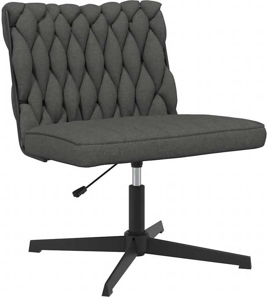Sedia Studio Girevole Tessuto Grigio Antracite Design Minimal
