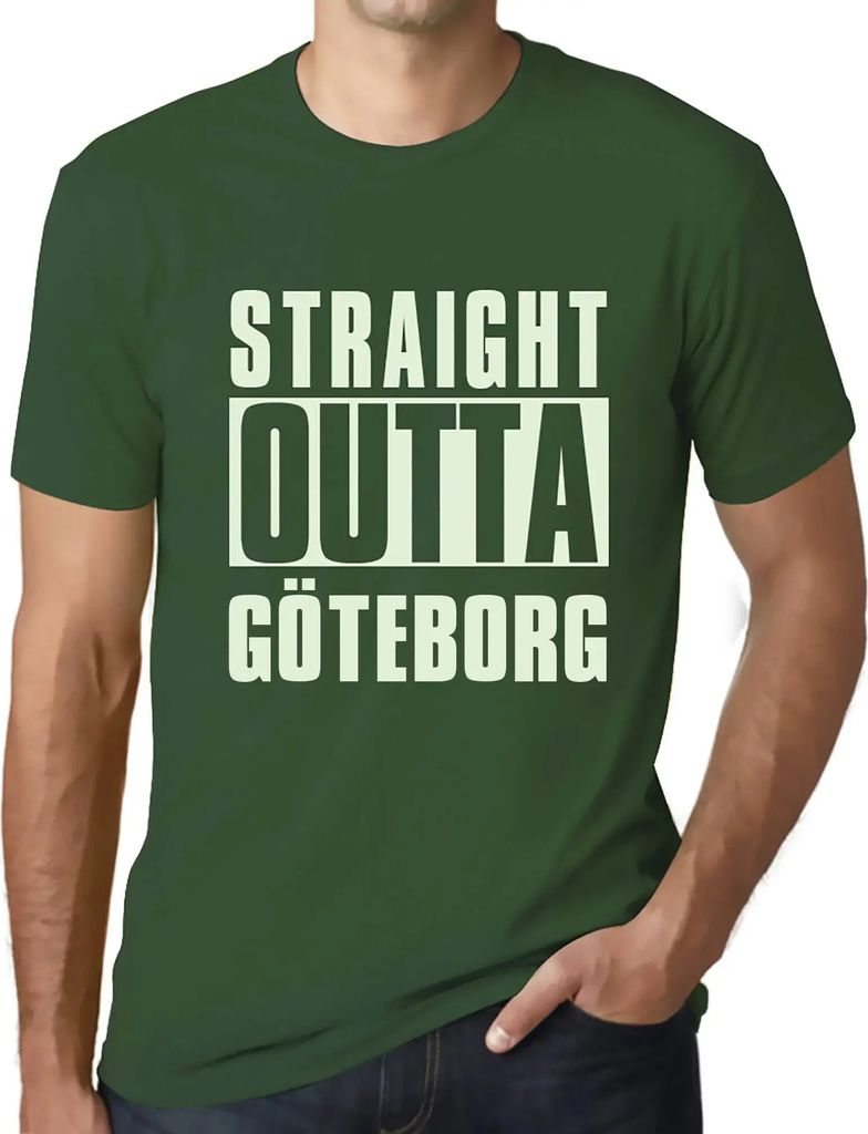 Herren Grafik T-Shirt Direkt aus Göteborg – Straight Outta Goteborg – Öko-Verantwortlich Vintage Jahrgang Kurzarm Lustige Druck Geburtstag Ge...