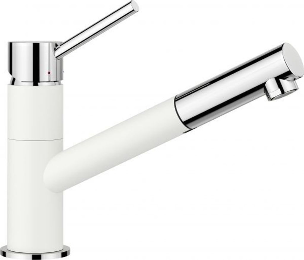 Blanco Küchenarmatur mit Handbrause KANO-S chrom silgranitweiß 527650