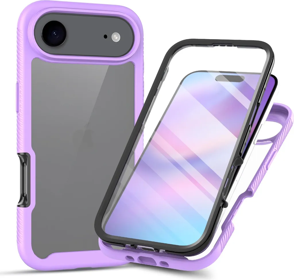 Cover 360 per iPhone Air: Bumper Anti-Shock e Schermo Integrato Viola