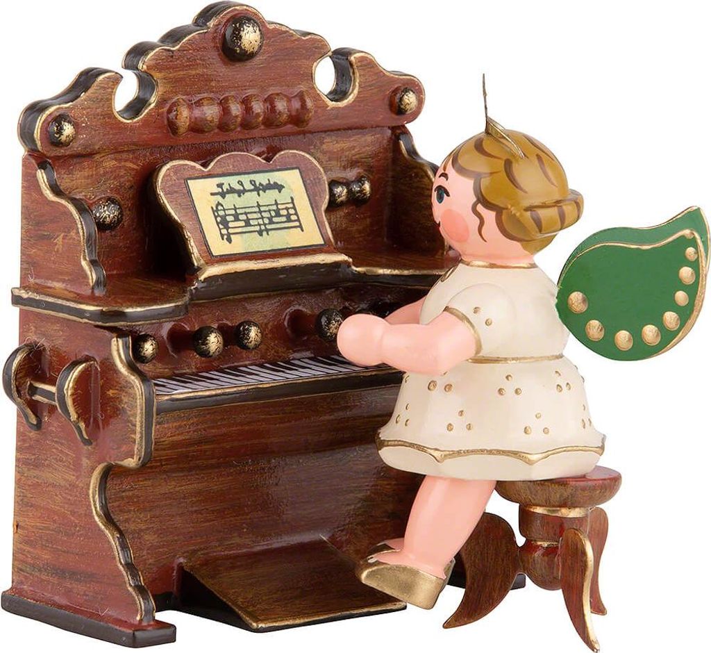 Engel mit Harmonium (6,5cm) von Hubrig Volkskunst