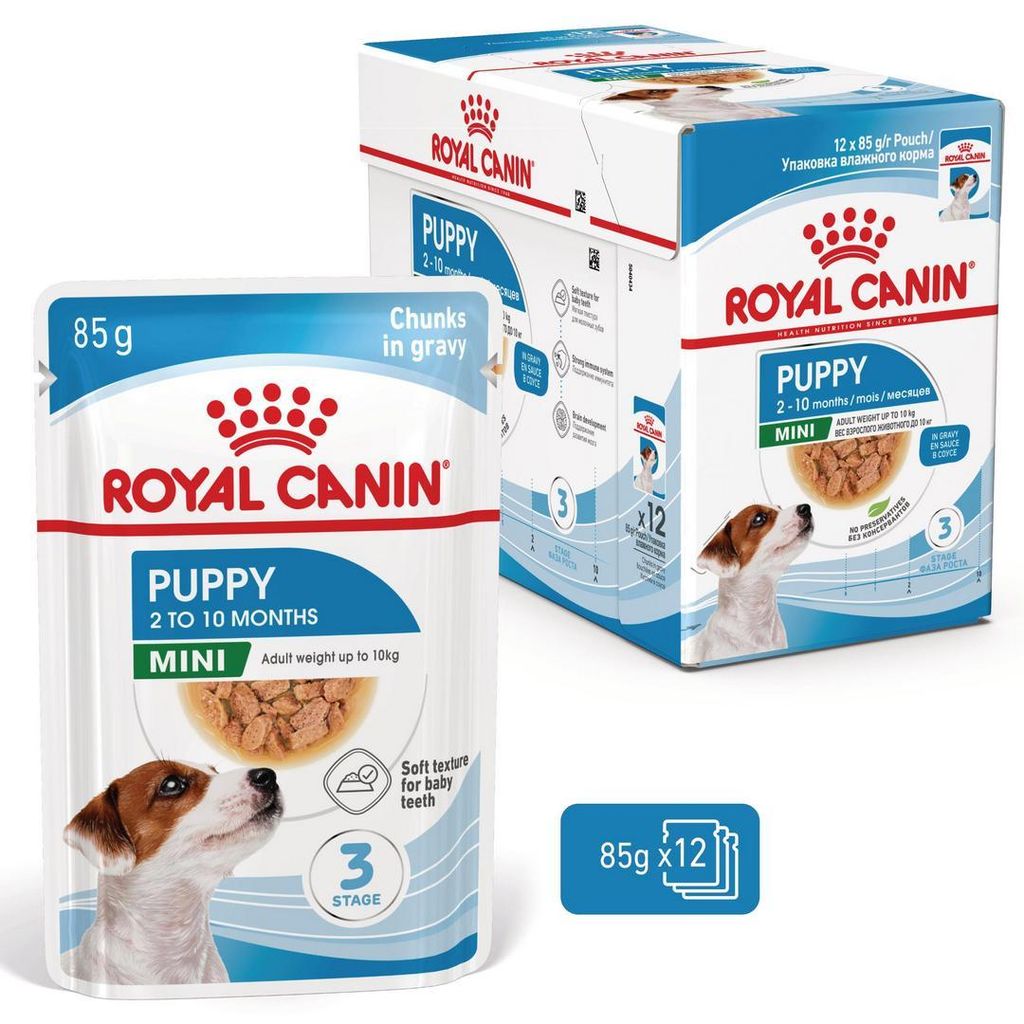 ROYAL CANIN SHN Mini Puppy in saus - Natvoer voor puppy's - Productafbeelding 