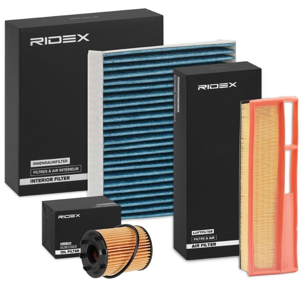RIDEX Filterset Inspektionspaket Filtersatz für RENAULT KOLEOS (HY) für FIAT 500 (312) 500 C (312)