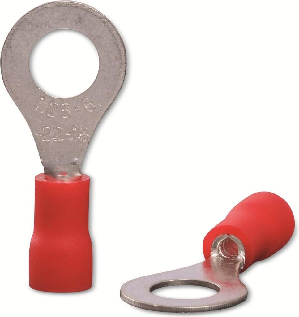 Quadrios 22C443 Ringkabelschuh Querschnitt (max.)=1.5 mm² Loch-Ø=6.5 mm Teilisoliert Rot 1 Set (22C443)