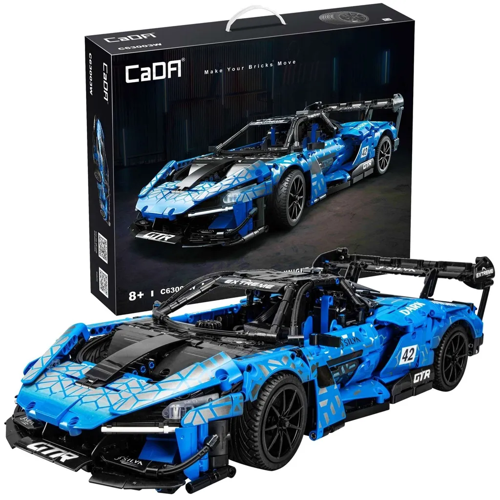 Voiture de Course à Construire Dark Knight GTR CaDA C63003W 2088 Pcs