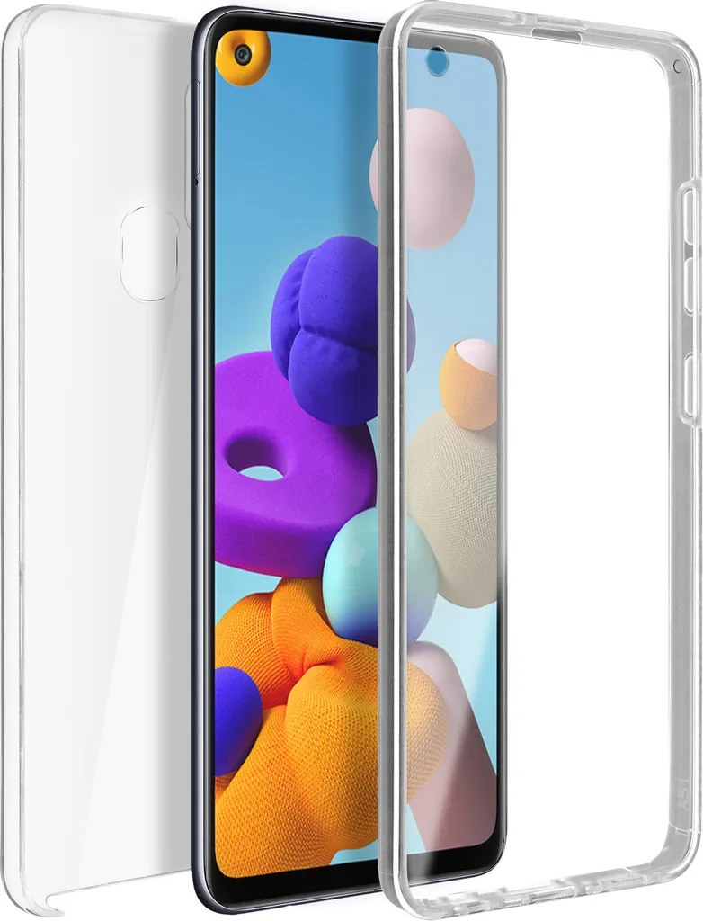 Custodia Integrale Samsung A21s Trasparente Avizar - Protezione 360