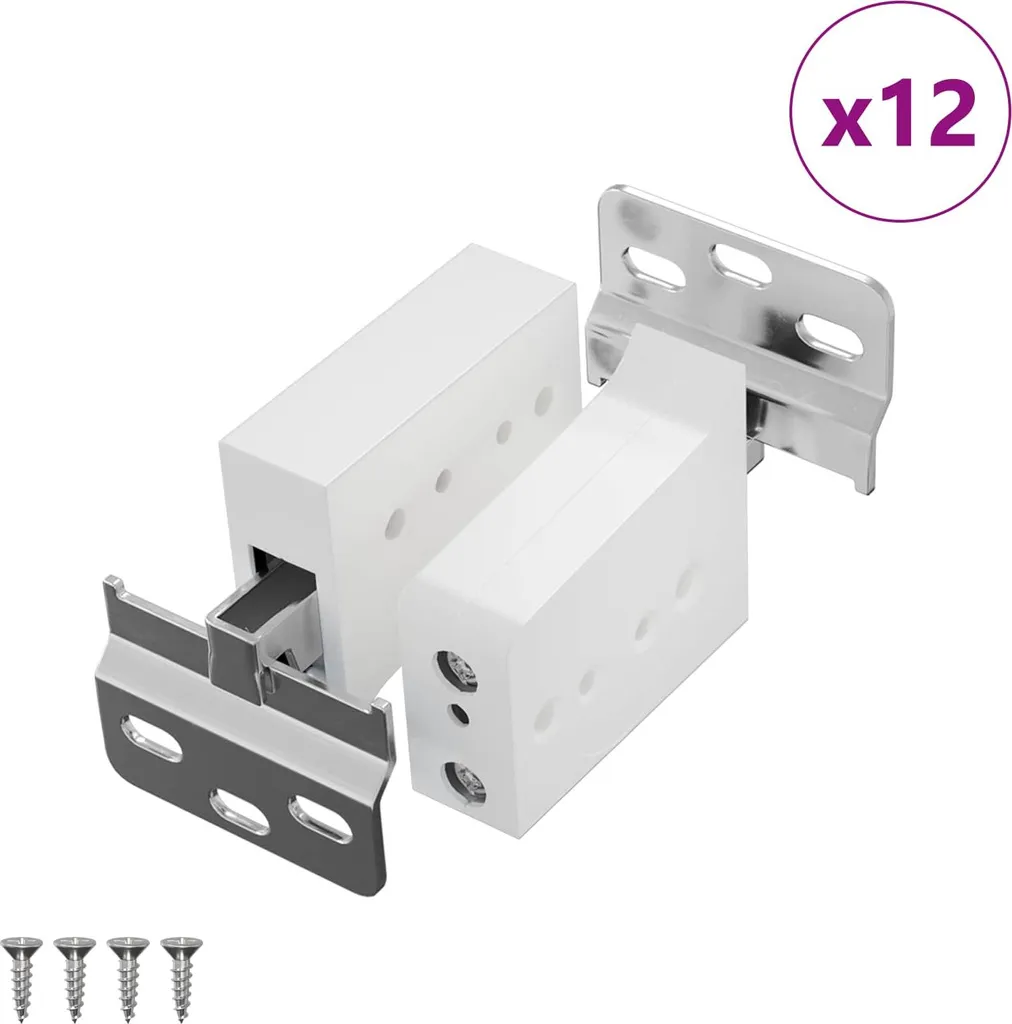 Stock 12 Staffe Sospensione Mobili SYFAX 70x46x19mm Bianco