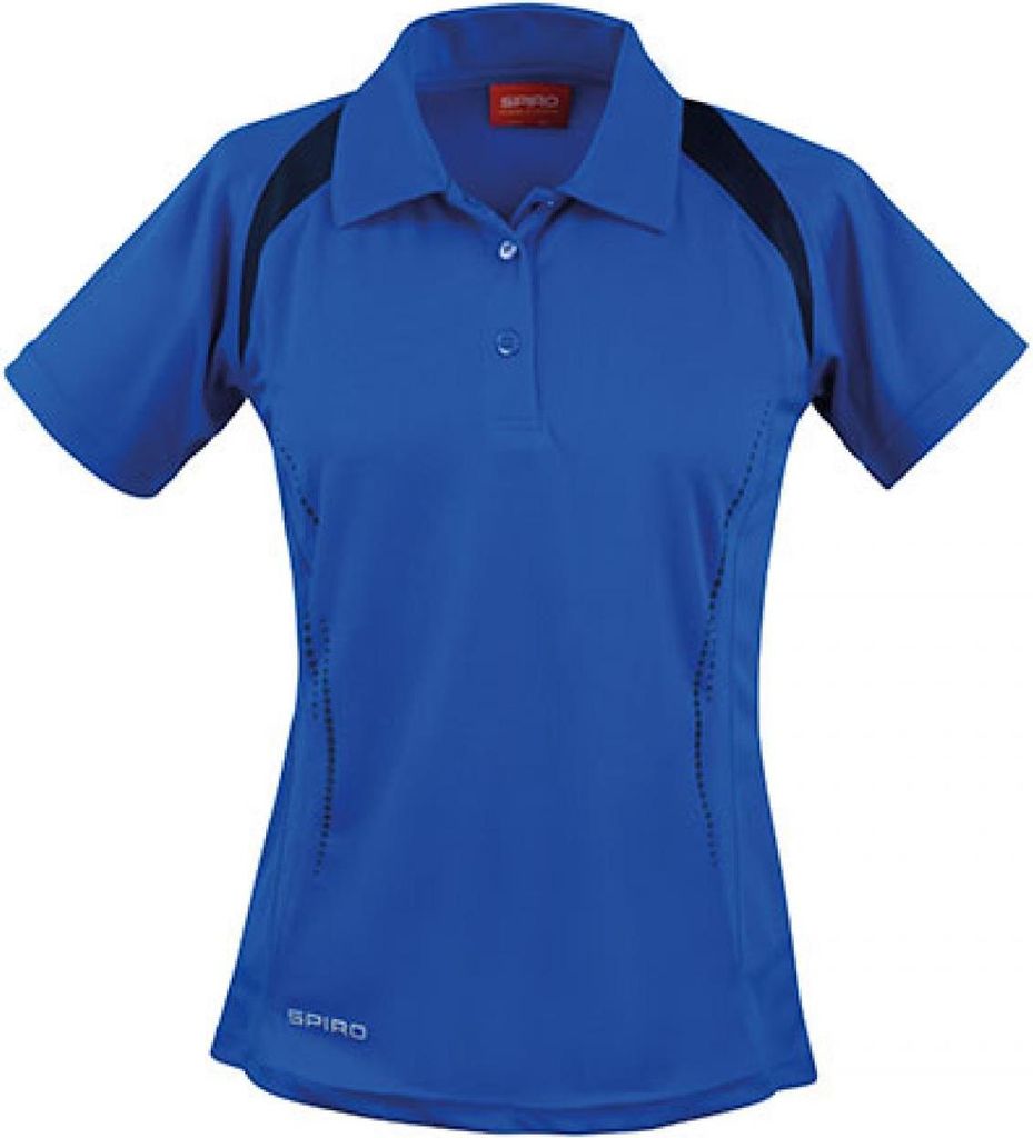 SPIRO S177F | Damen Team Spirit sports Poloshirt +Atmungsaktiv - Farbe: Royal/Navy - Größe: M (38)