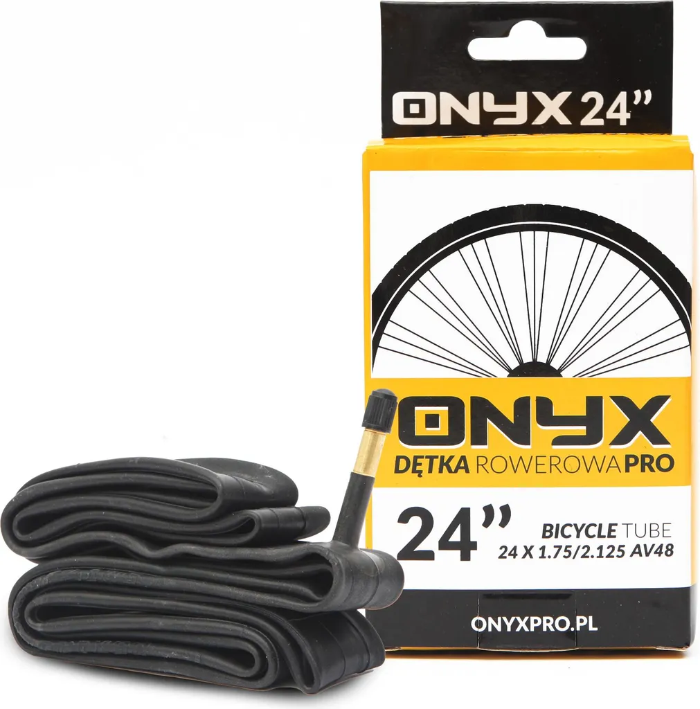 Chambre à air vélo 24 pouces Onyx avec valve longue A/V de 48 mm
