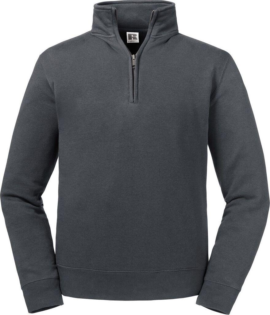 Russell - "Authentic" Sweatshirt mit kurzem Reißverschluss für Herren RW7535 (2XL) (Grau)