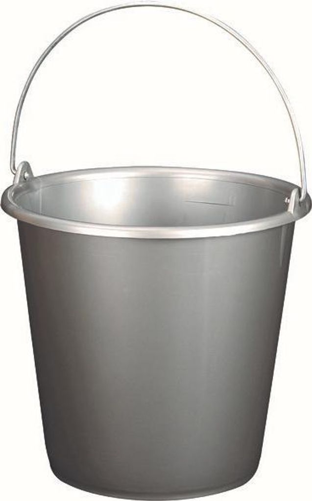 Eimer Haushaltsgrau Silber 8l