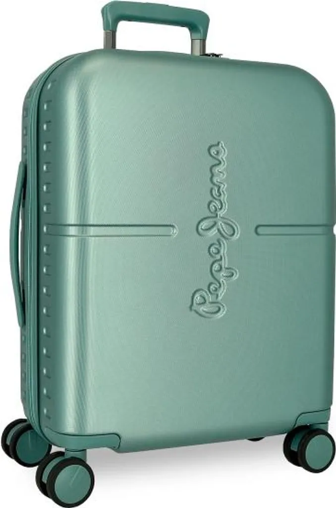Trolley Pepe Jeans Highlight Verde 37L | Valigia a Mano Elegante ABS