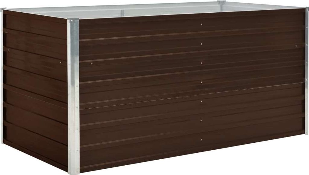 vidaXL Letto rialzato marrone 160 x 80 x 77 cm Acciaio Immagine del prodotto 