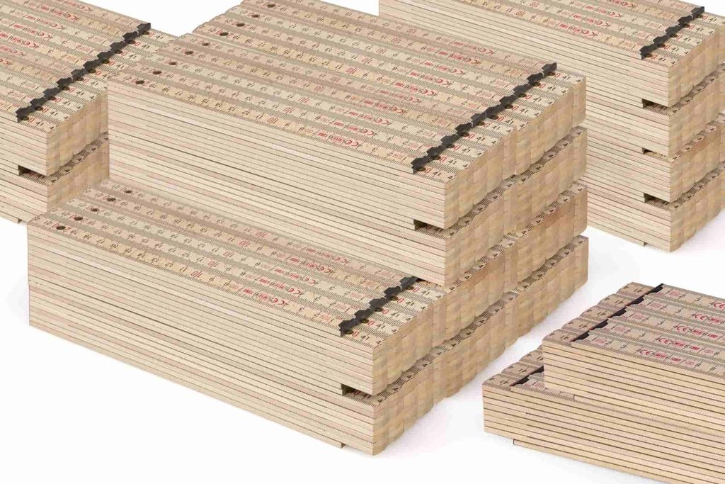 Metrie | Block-72 skládací metr, přírodní , 2 m | 100 ks Obrázek produktu 