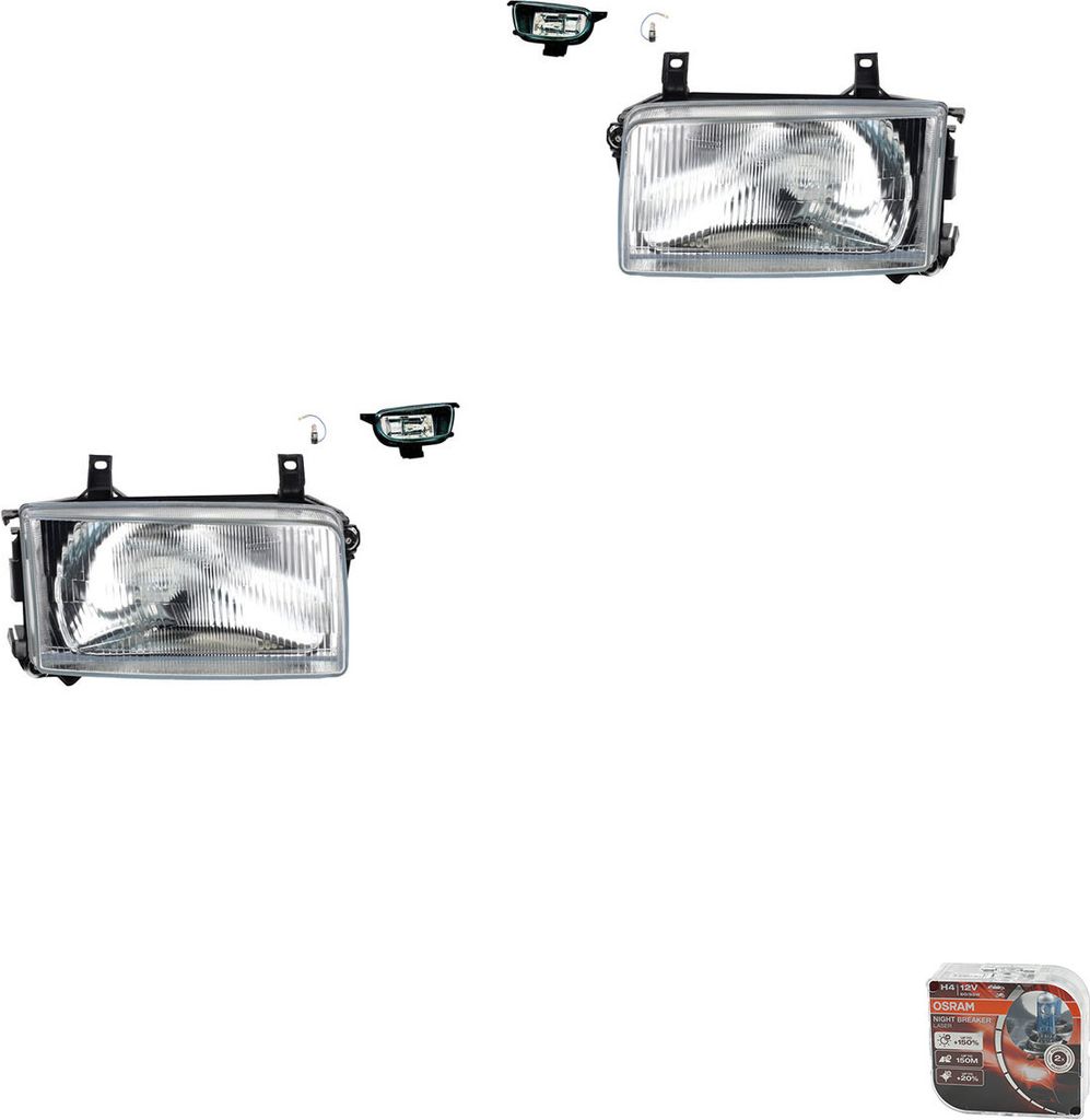 Johns, Scheinwerfer Satz + Osram Night Breaker Laser passend für VW Transporter T4 90-03 7D0941699B 701941699B 701941699F 7D0941700B 701941700B 70...