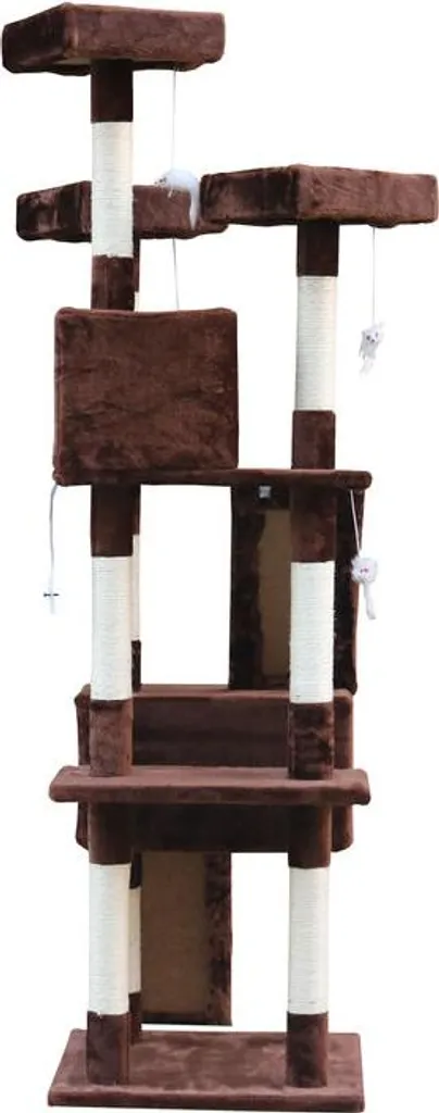 Gloria Nilo Arbre à chat Marron 50x50x170 cm - Tour de jeu multiniveaux