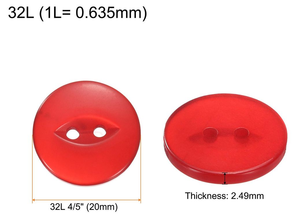 12 Stš¹ck Kn?pfe 20mm Harz Buttons zum Ann?hen 2 L?cher Runde Bastelkn?pfe fš¹r Bekleidung Bettw?sche Hosen Hemd Blusen Kleider Rock Handwerk S...