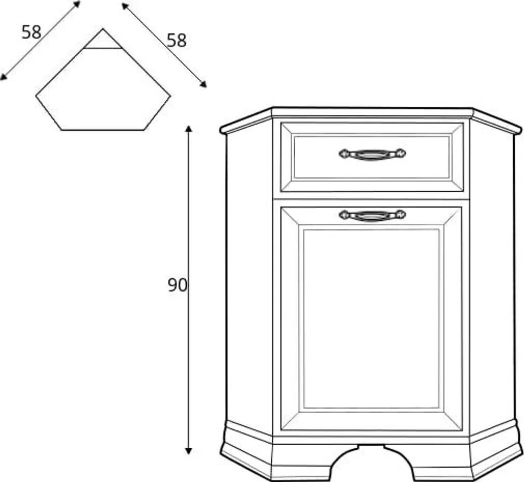 Optimisez vos coins perdus avec la commode d'angle Tiffany blanc mat - 3