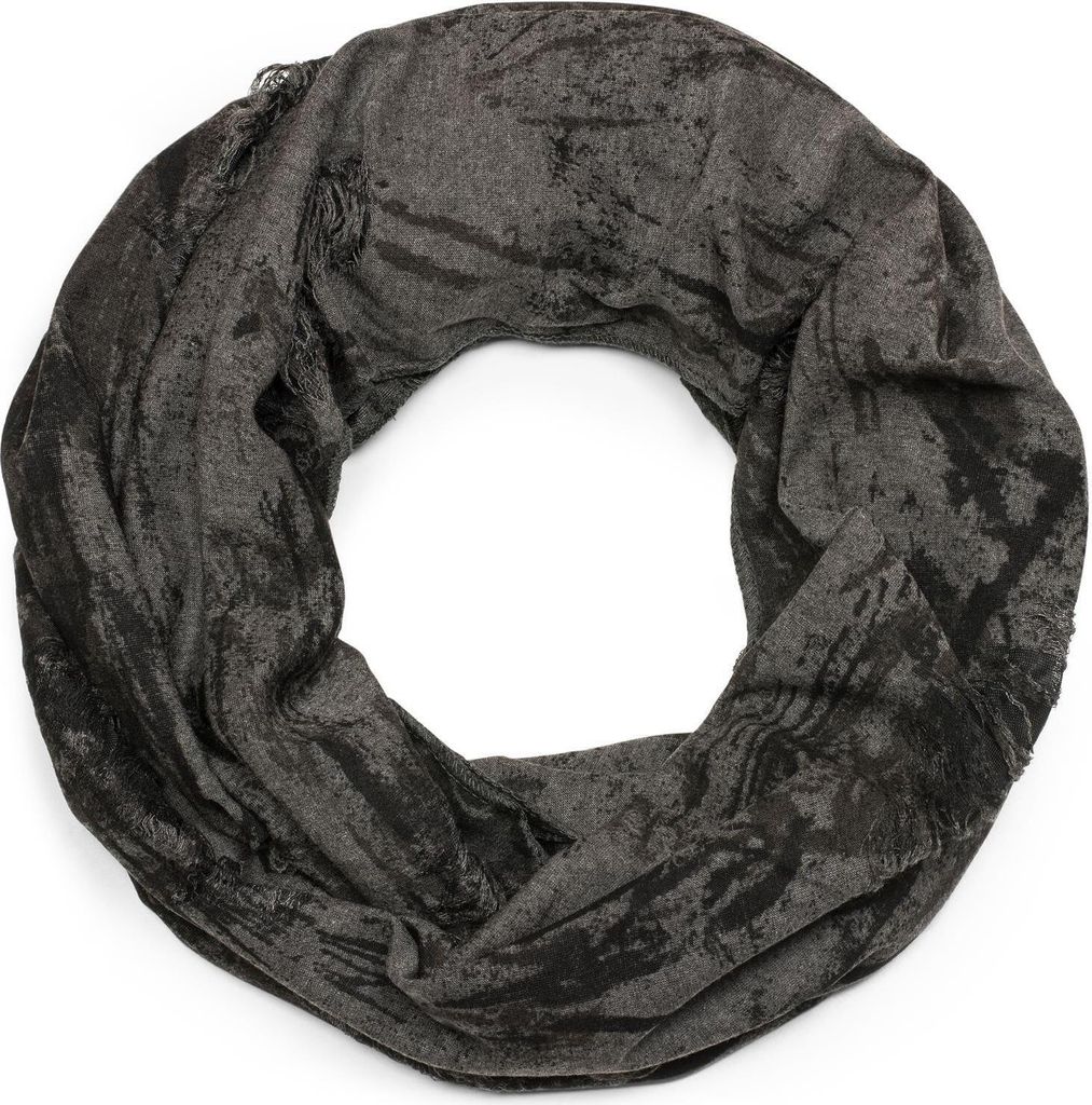 styleBREAKER Loop Schal gemustert im Destroyed Vintage used Look, Schlauchschal, Tuch, Uni 01016150