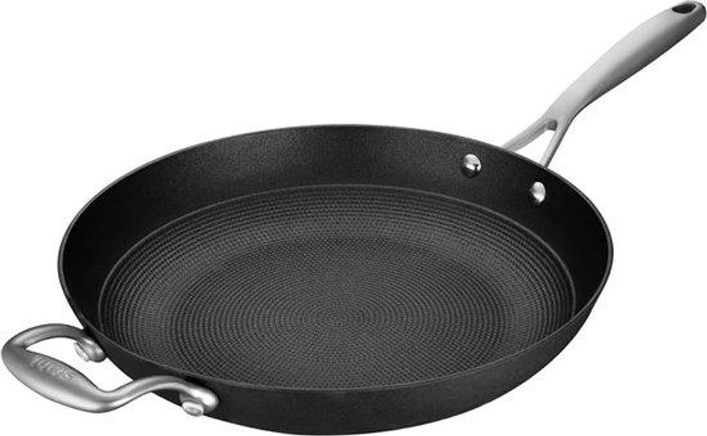 Gietijzeren Backblech mit Griff, leicht | Für alle Arten von Herdplatten | Edelstahl | Schwarz | Ohne Deckel | Ø 28 cm, 2,3 Liter (für 6 Personen)