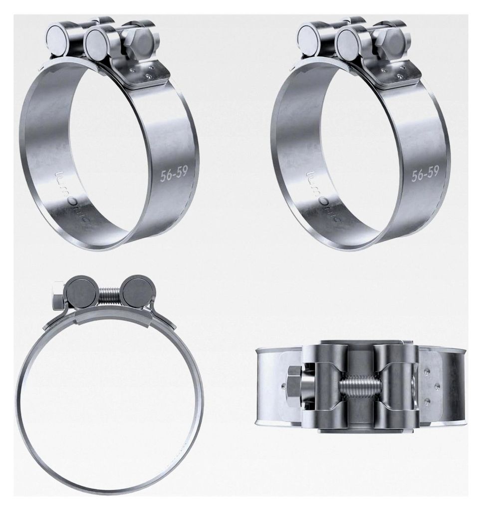 4x Gelenkbolzenschelle 56-59mm Auspuffschelle für PKW und LKW