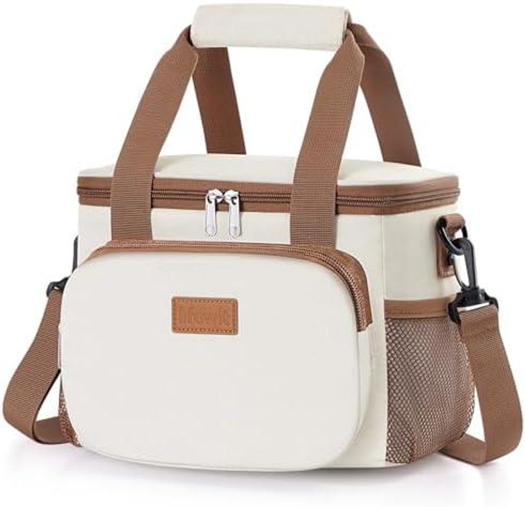 9L 12 Dosen Kühltasche klein unterwegs, Isolierte Cooler Bag Lunchtasche faltbar für Herren und Damen, wasserdichte Thermotasche Umhänge für Es...