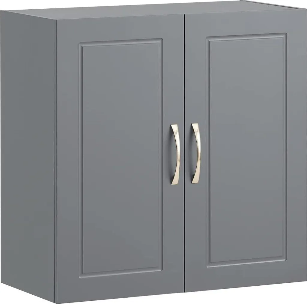 Armadietto Bagno SoBuy Grigio 2 Ante - Mobile Pensile 60x60 cm