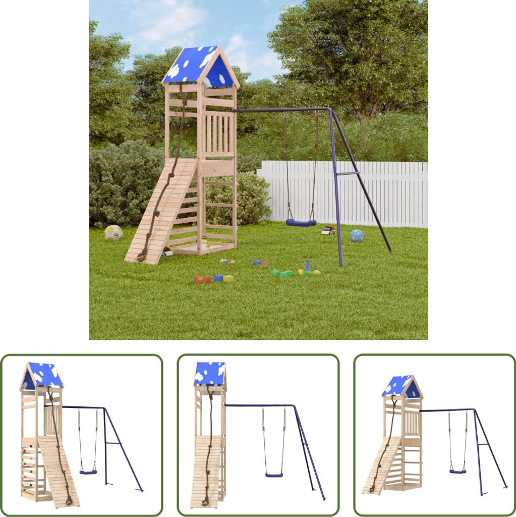 The Living Store Spielturm Massivholz Kiefer