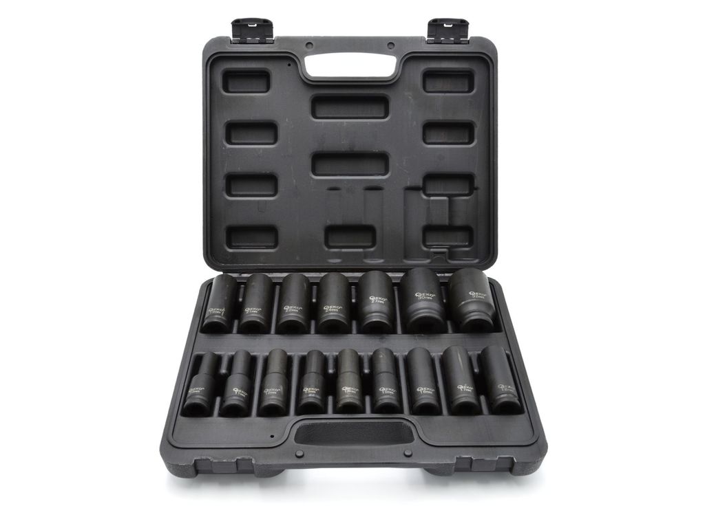 GEKO Nástrčné rázové hlavice 1/2", 10-32mm, 16ks v kufru Obrázek produktu 