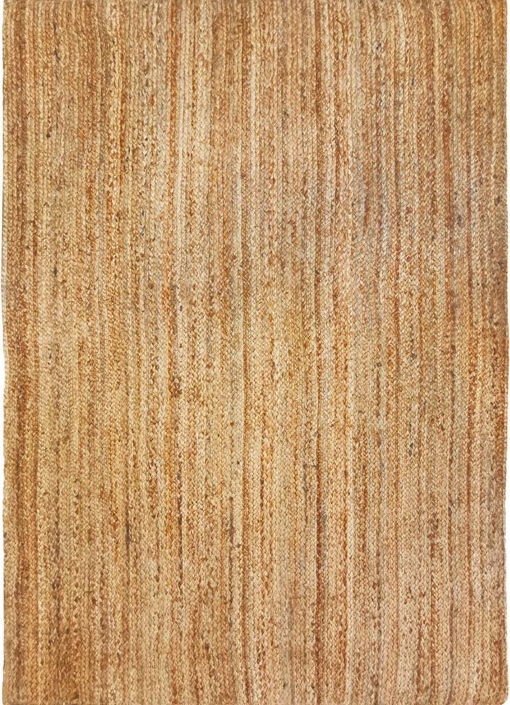 Teppich handgefertigt aus geflochtener Jute, natürliche Linien, 300x400