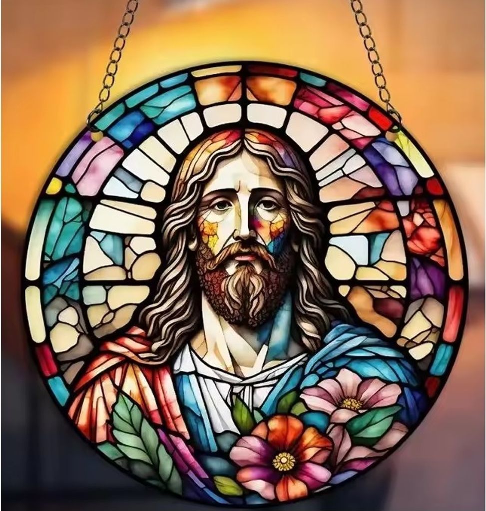 Lapač Slunce - Jesus | Vitrážové Umění KP31398 Obrázek produktu 