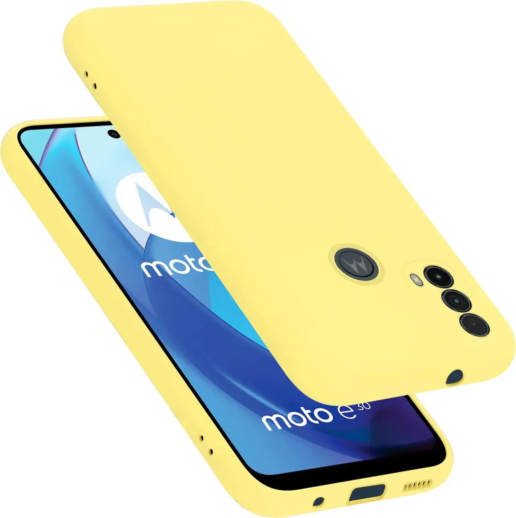 Cadorabo Cover Motorola Moto E20 / E30 / E40 Giallo TPU Case Protettiva