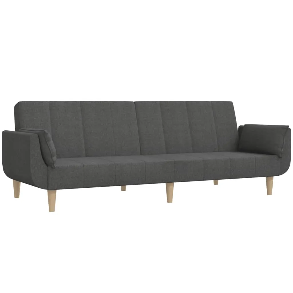 Petit canapé convertible gris foncé 2 places pour studio ou salon chic