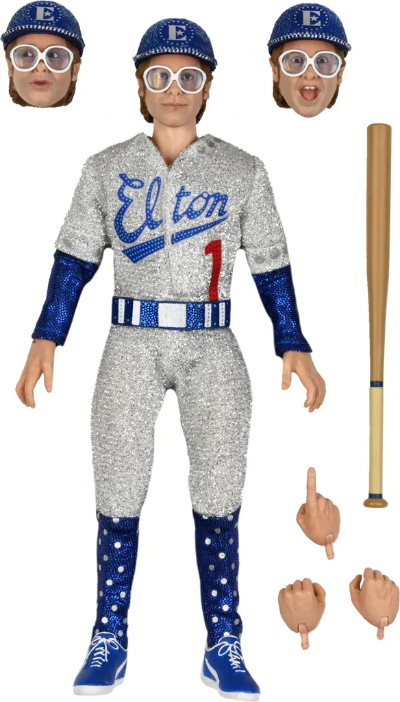 Figurine Elton John NECA Live in '75 Deluxe avec Vêtements Tissu et Piano