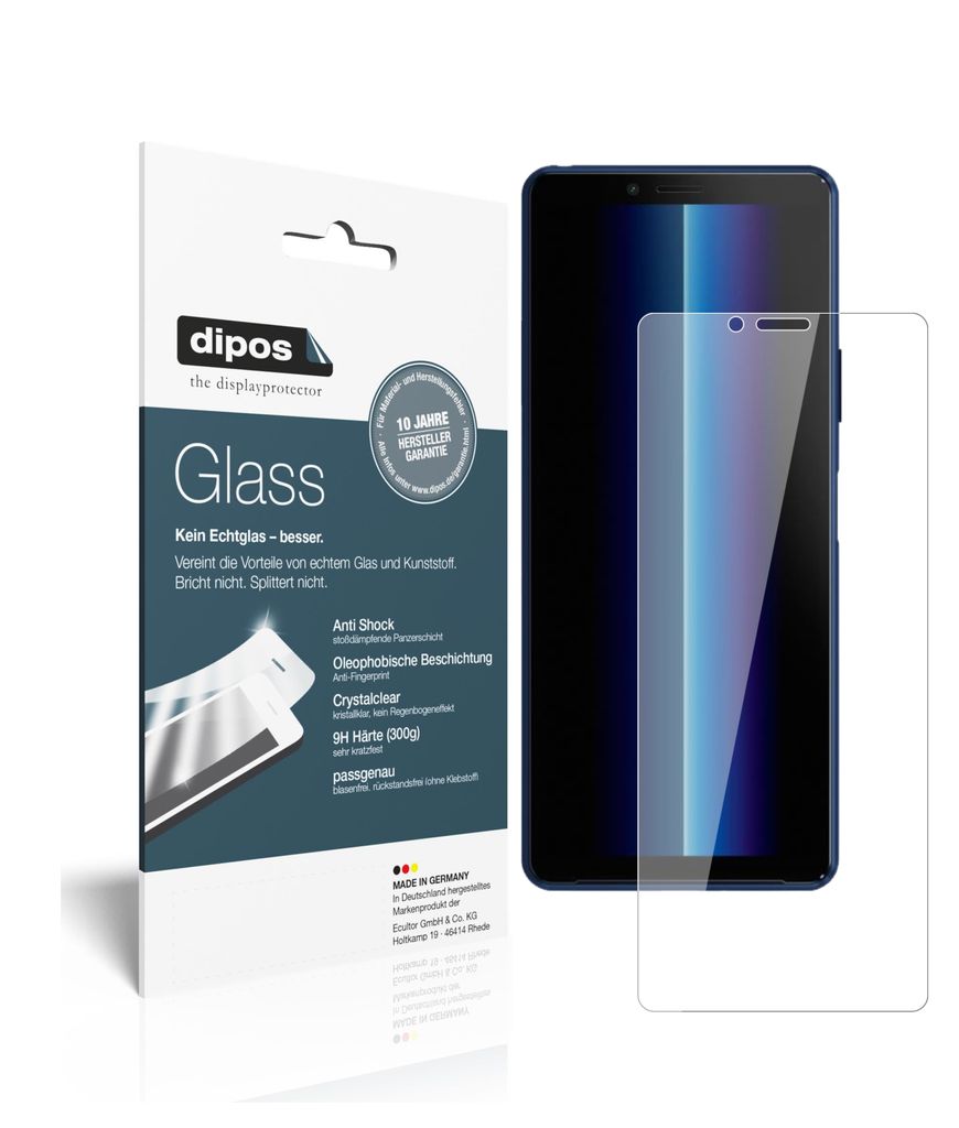 2x Schutzfolie für Sony Xperia 10 II - Anti-Shock 9H Folie dipos Glass Kunststoffglas