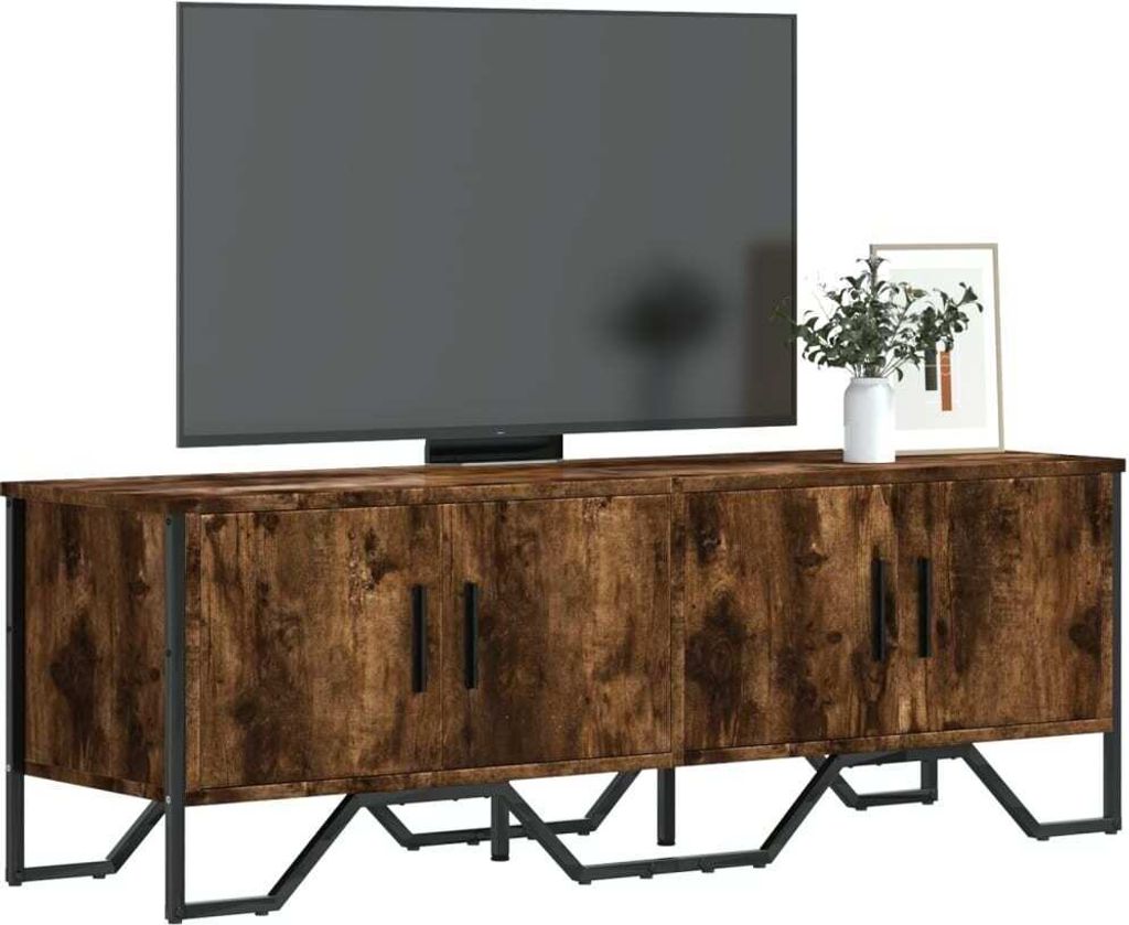 Maison Exclusive - TV-Schrank Räuchereiche 122x34x41 cm Holzwerkstoff