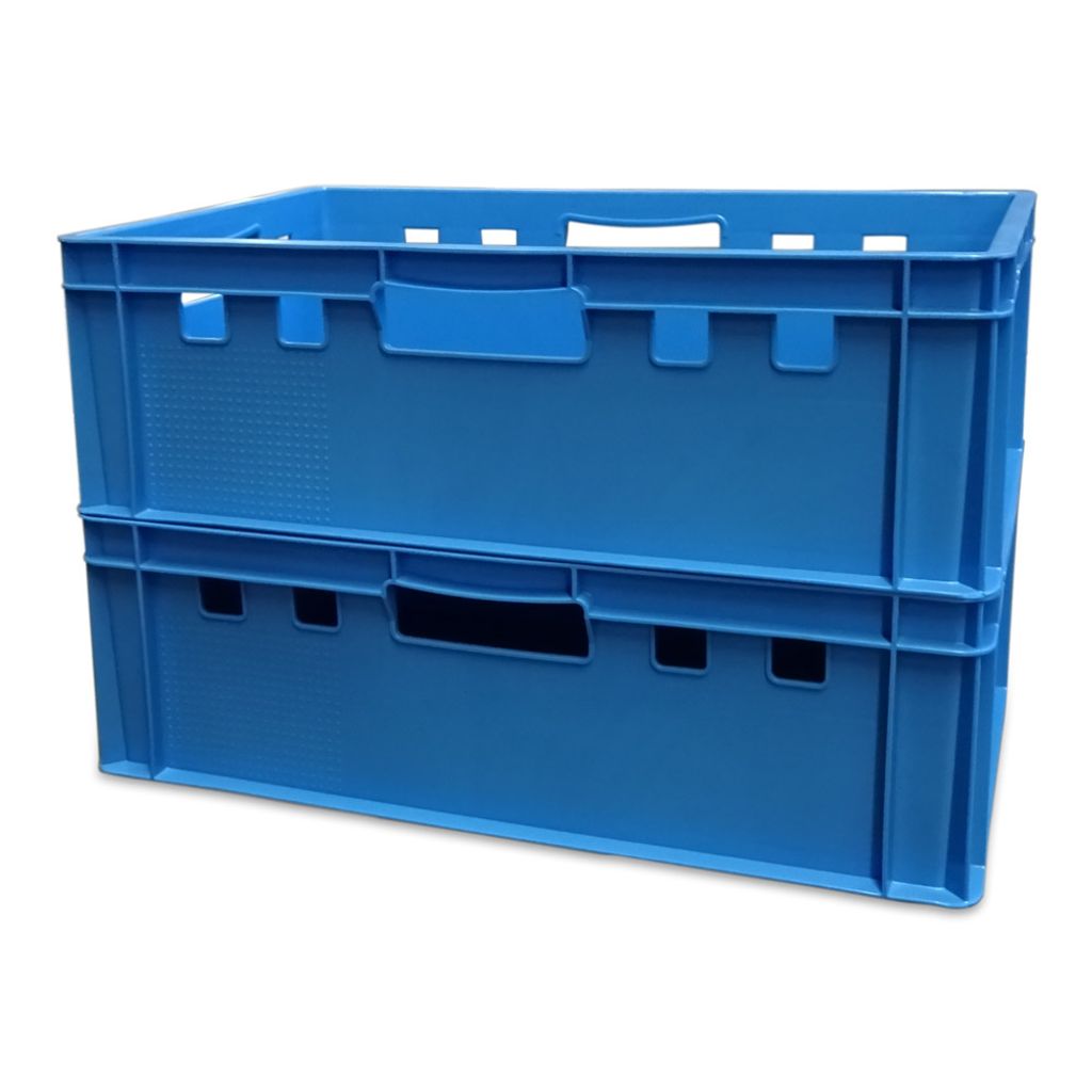 2 Stück E2 Eurofleischkiste Stapelkiste Box Metzgerkiste Produktbild 