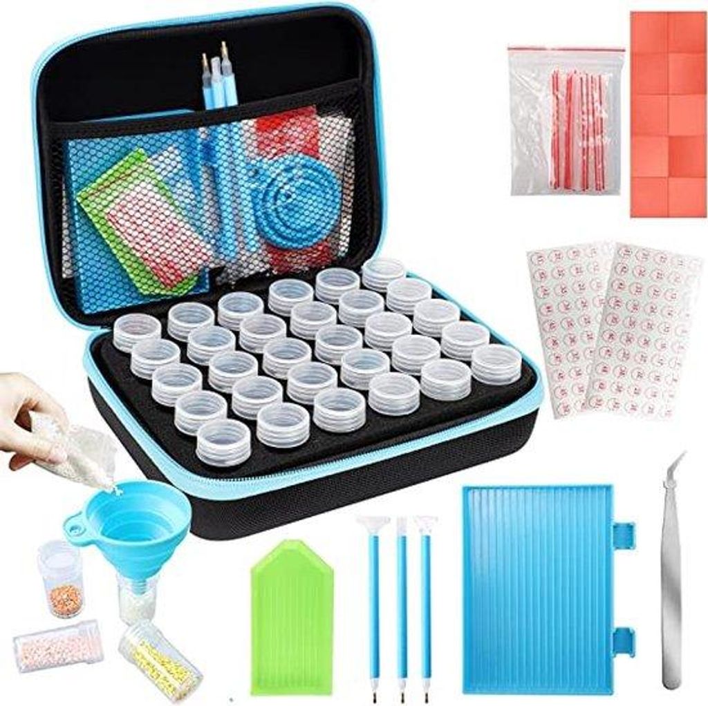 Diamond Painting Accessoires Set, 5D Diamanten Maler Set, Komplett mit Zubehör, Fotos, für Diamant Schilderien, Kralen, Zarten, Schmuck