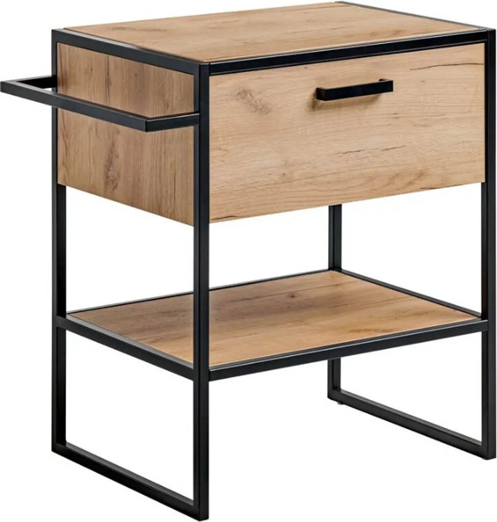 Meuble sous lavabo 60x46x75cm chêne clair pour salle de bain moderne