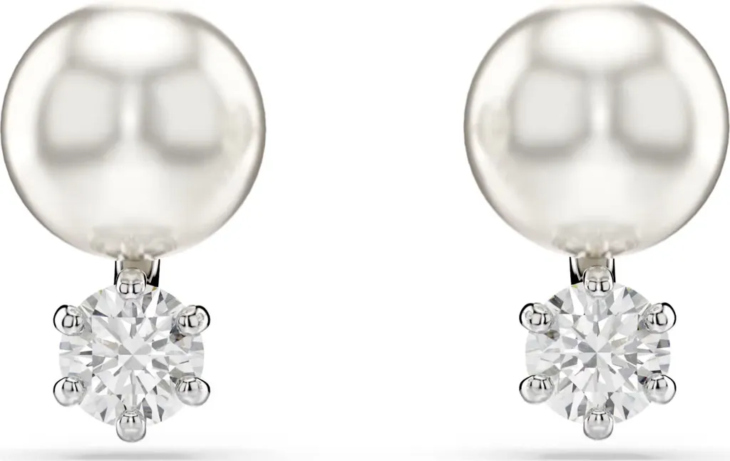 Swarovski Matrix 5694225 Orecchini a Lobo con Perla e Zirconi