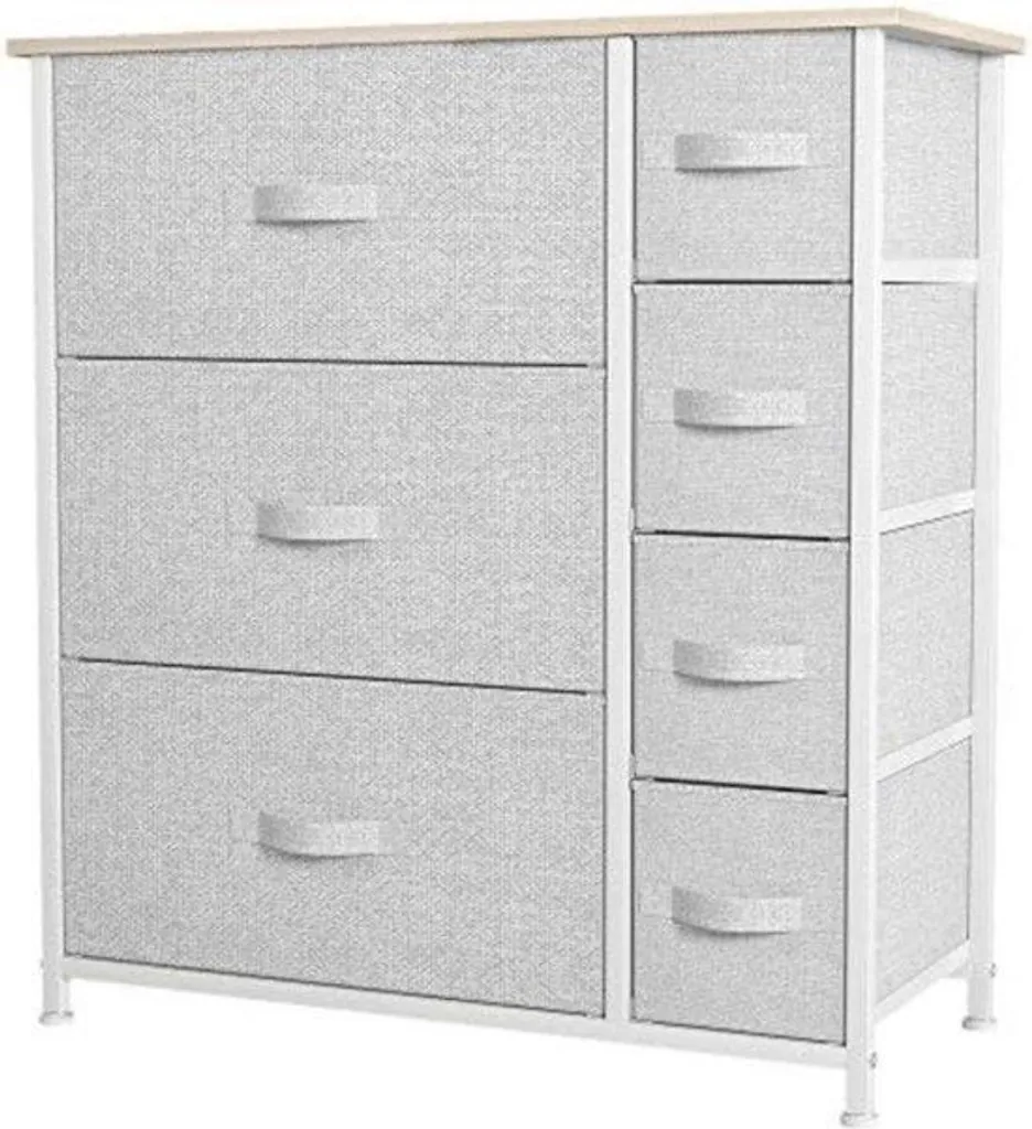 Meuble de rangement compact chambre et bureau bois clair Modèle Modulo
