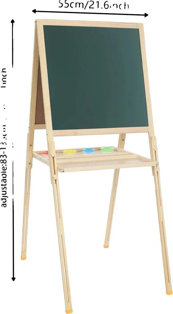 Chevalet Enfant Anti-Posture Fatigante Hauteur Ajustable Bois 2 en 1