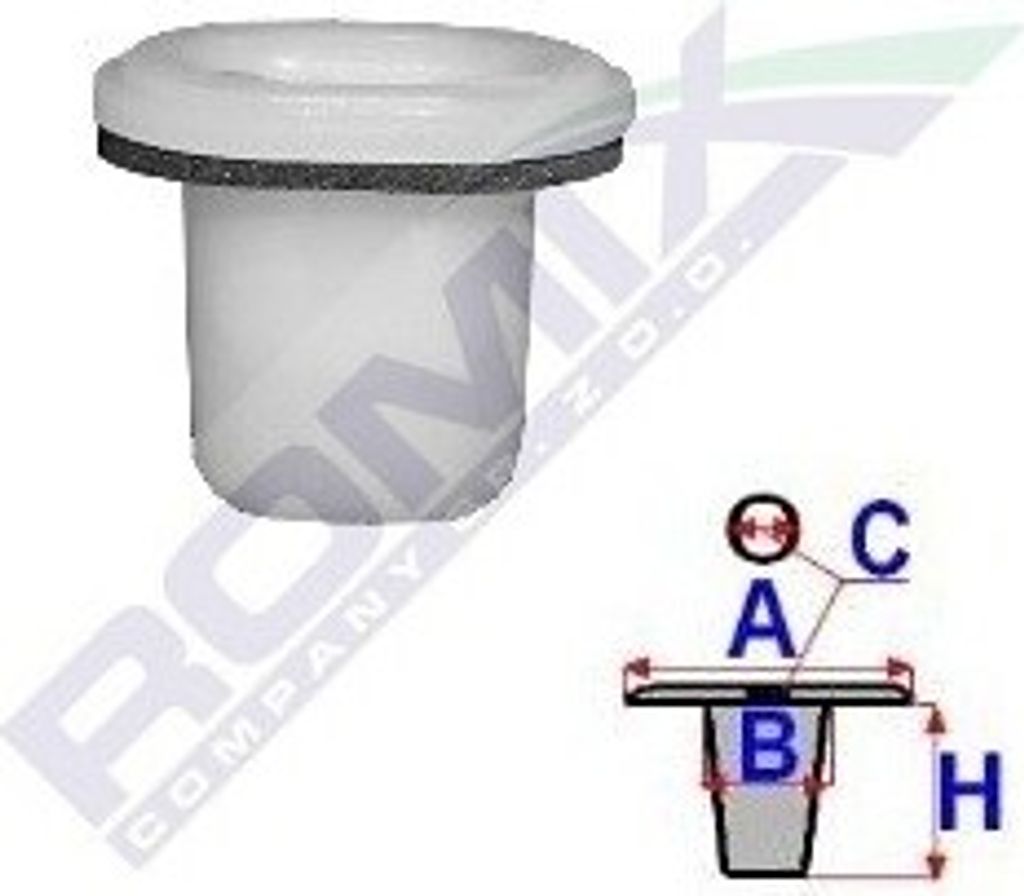 ROMIX Clip Zier- / Schutzleiste C60431 für NISSAN NV200 / Evalia Bus 11x8mm