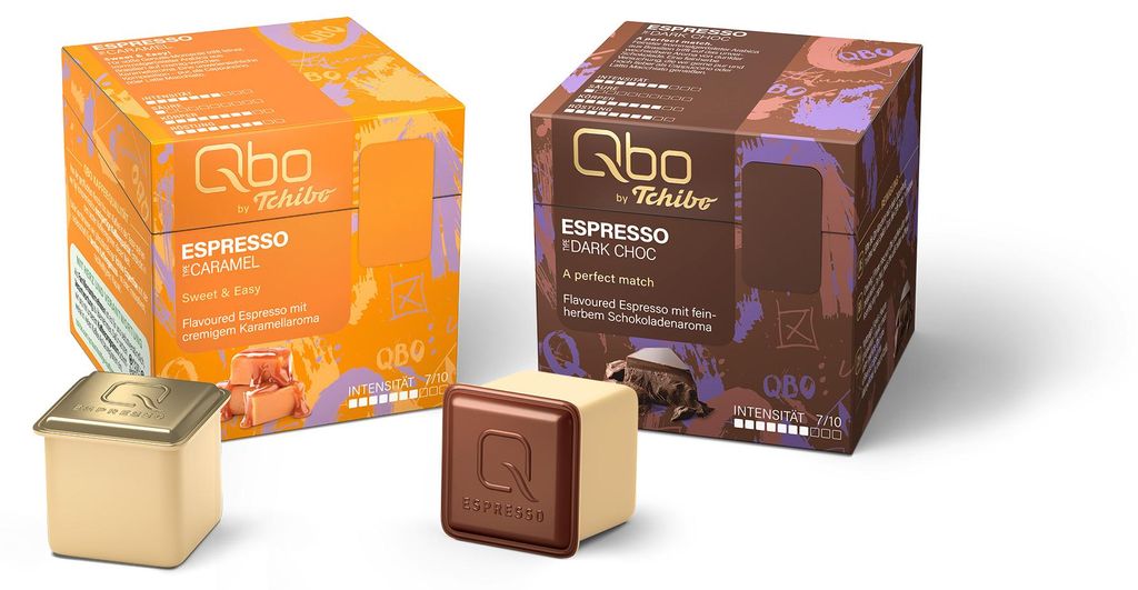 Tchibo Qbo Probierset Espresso Caramel & Dark Chocolate Produktbild 
