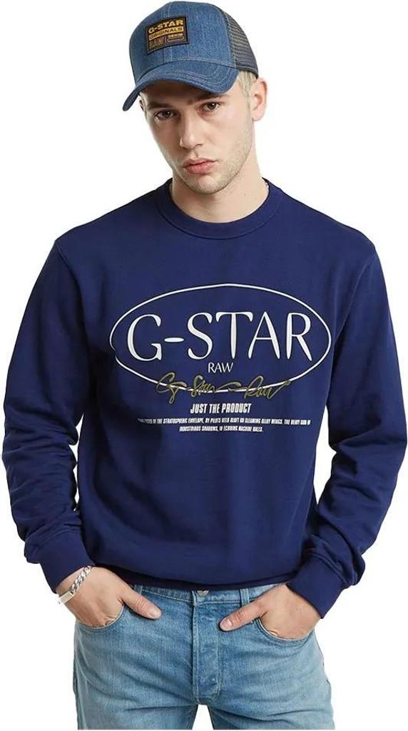 G-star Circle Sweatshirt Blau M Herren Blau M