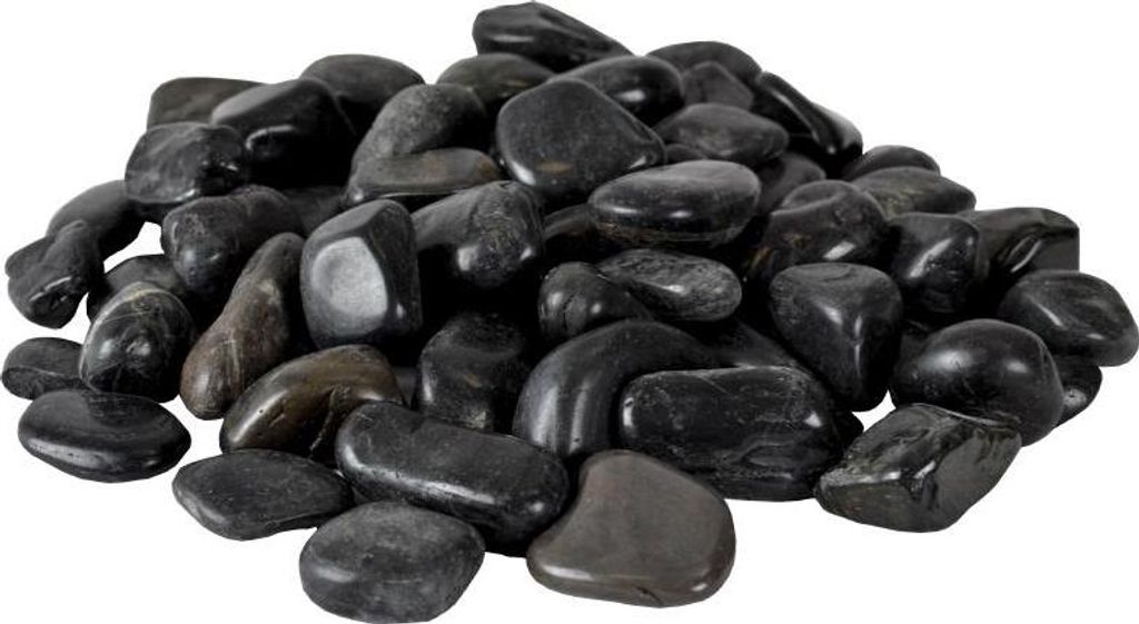 Dekosteine schwarz poliert 20 kg | Kieselsteine Garten 5-8 Produktbild 