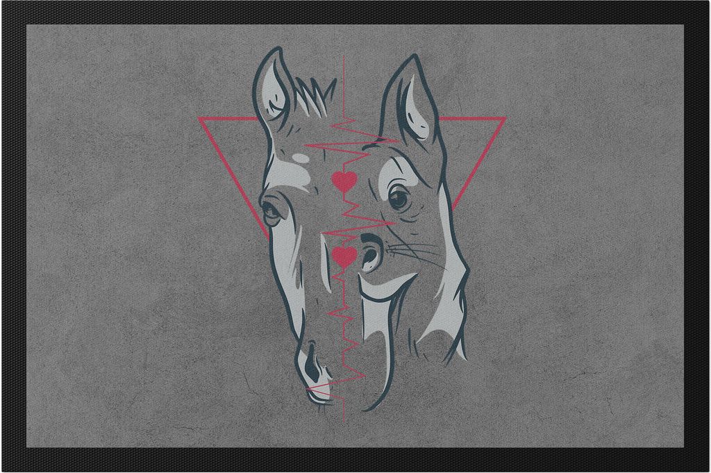Hund Pferd Fußmatte Tierliebhaber Pferdeliebhaber Pferdeflüsterer Hundeliebhaber Reiten Hobbie Liebe Tiere