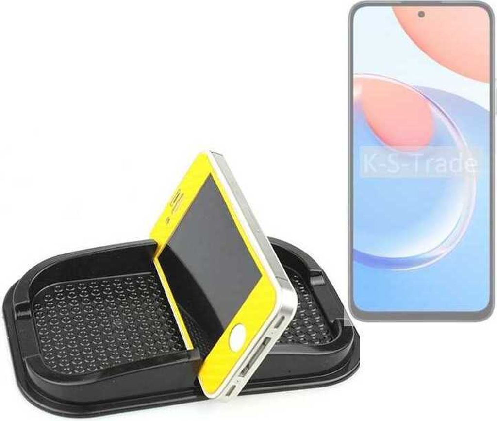 K-S-Trade Auto Anti Rutsch Matte Smartphone-Halter kompatibel mit Honor Play 8T Haft Pad Armaturenbrett Handy-Halterung Silikon